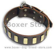 Boxer Quality Brown collar 22'' /22 inch dog collar - S33p