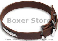 Personalized Brown collar 27'' for Boxer/27 inch dog collar-C456
