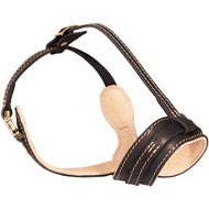 Excellent Air Flow Leather Boxer Muzzle for Daily Walks Excellent Air Flow Leather Boxer Muzzle for Daily Walks