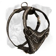 Barbed Wire Hand Painted Dog Harness for Boxer Barbed Wire Hand Painted Dog Harness for Boxer