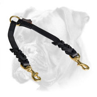 Leather Braided Boxer Leash for Walking Two Dogs Leather Braided Boxer Leash for Walking Two Dogs