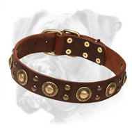 "Space-like" Leather Boxer Collar Stud Decoration "Space-like" Leather Boxer Collar Stud Decoration