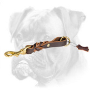 Extra Short Leather Braided Leash for Boxer Extra Short Leather Braided Leash for Boxer