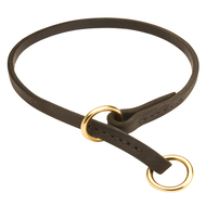 Silent Leather Training Choke Collar for Boxer Breed Silent Leather Training Choke Collar for Boxer Breed