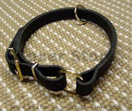 Adjustable Leather Slip Collar w/h solid BRASS Hardware Boxer