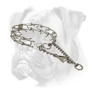 Chrome Plated Boxer Pinch Collar with Swivel - 1/6 inch (3.9 mm) Chrome Plated Boxer Pinch Collar with Swivel - 1/6 inch (3.9 mm)