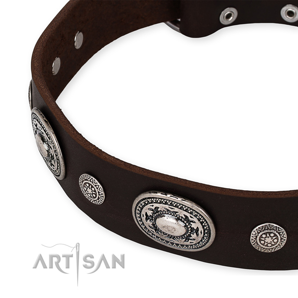Flexible leather dog collar made for your attractive pet