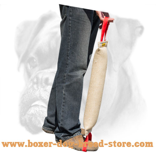 Durable Boxer Bite Tug with Comfortable Handles