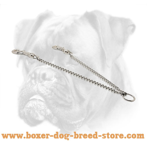 Durable chrome plated coupler for walking two dogs