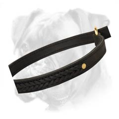 Leather choke collar of maxi comfort