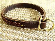 Gorgeous Wide 2 Ply Leather Choke Dog Collar - Fashion Exclusive