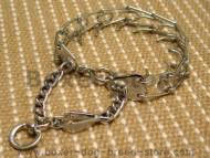 Dog pinch collar with swivel and small quick release snap hook Dog pinch collar with swivel and small quick release snap hook