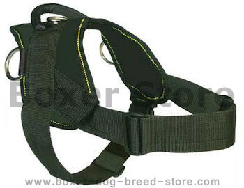 Boxer nylon dog harness with handle (handmade dog harness)