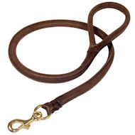 Natural Rolled Leather Dog Leash 3/4 inch for Boxer Natural Rolled Leather Dog Leash 3/4 inch for Boxer