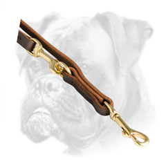 Quality Boxer leash with two snap hooks