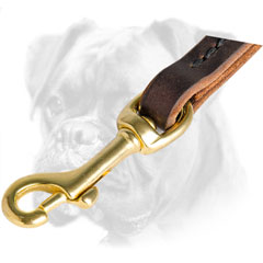 >Rustproof brass snap hook for leather Boxer lead