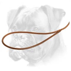 Best quality leather round Boxer leash