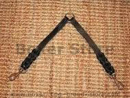 Braided leather coupler for walking 2 dogs