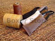 Dog bite tug made of leather with handle