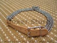 Triple Row Collar With Leather Strap Triple Row Collar With Leather Strap