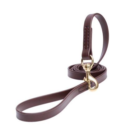 Brown Waterproof Boxer Leash Made of Biothane