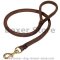 Natural Rolled Leather Dog Leash for Boxer