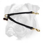 Leather Boxer Coupler for Comfortable Walking with Two Dogs