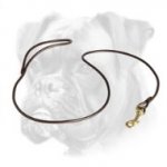 Show Round Leather Dog Leash for Boxer