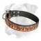 Incredible Leather Boxer Collar with Hand-Painted Burning Flames