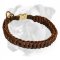 Designer Braided Leather Boxer Choke Collar with Quick Release Buckle