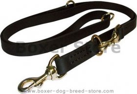 Right Leather Police Agitation Lead 5,7 FT for Boxer Training