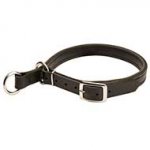 2 Ply Leather Boxer Choke Collar with Lasting Hardware