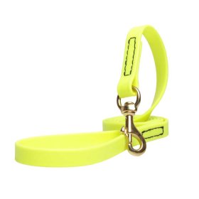 Yellow Waterproof Boxer Leash Made of Biothane