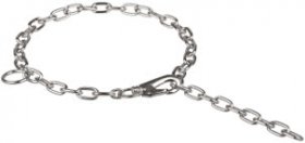 Herm Sprenger Chrome Plated Boxer Fur Saver with Snap Hook - 1/9 inch (3 mm)