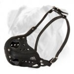 Durable Leather Boxer Muzzle for Agitation/Attack Training