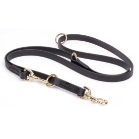 Multipurpose Black Biothane Boxer Leash for over 7 Different Activities