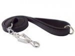 Boxer Flat Leather Leash with Quick Release Snap Hook