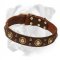 "Space-like" Leather Boxer Collar Stud Decoration