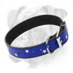 "The USA Flag" Hand-Painted Leather Collar To Prettify Your Boxer