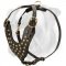 Gorgeous Walking Leather Harness with Brass Studded Chest Plate for Boxer