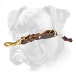 Extra Short Leather Braided Leash for Boxer