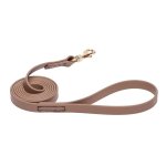 Khaki Waterproof Boxer Leash Made of Biothane