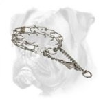 Chrome Plated Boxer Pinch Prong Collar with Swivel - 1/6 inch (3.9 mm)