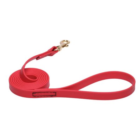 Red Waterproof Boxer Leash Made of Biothane