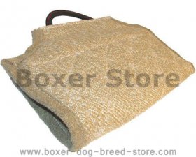 Boxer bite developer protector made of jute with comfy handle