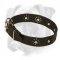 "Flower Blues" Boxer Leather Dog Collar