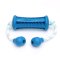 Blue Rubber Training Dental Toy With Handles (Large: 2” x 4.7” (5 cm x 12 cm))