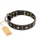 'A La Mode' FDT Artisan Handmade Black Leather Boxer Collar