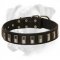 Ornament Leather Dog Collar for Boxer Training and Walking