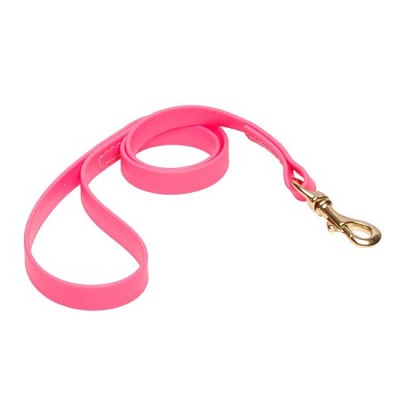 Pink Waterproof Boxer Leash Made of Biothane